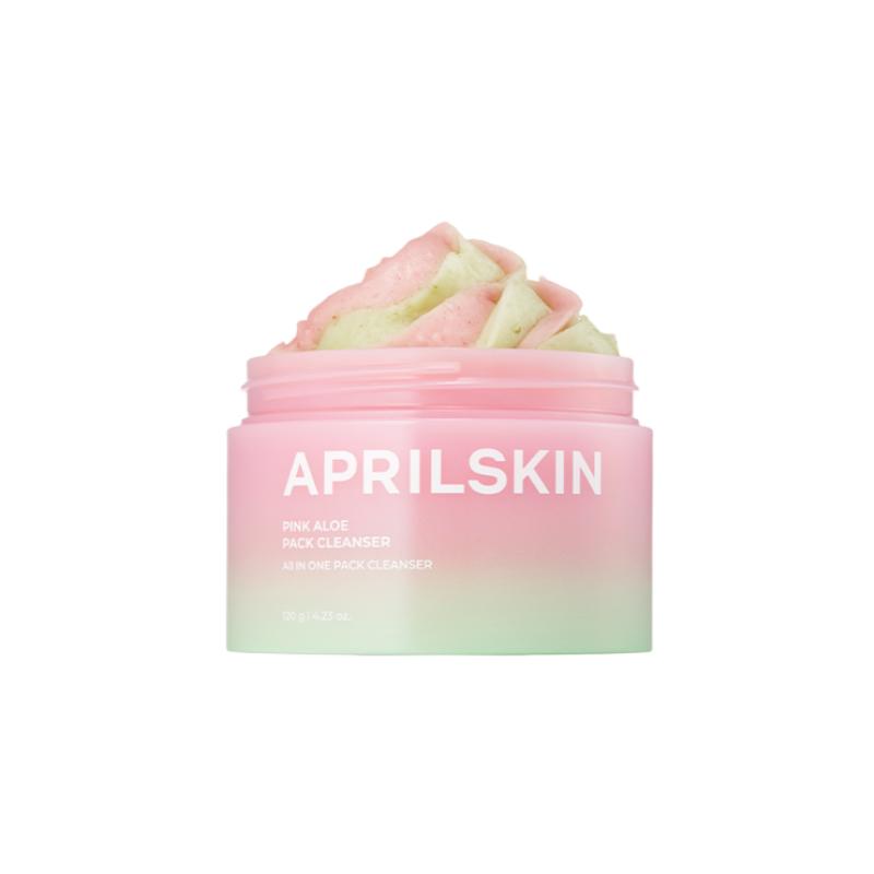 [APRILSKIN] Pink Aloe Pack Cleanser 120g 2-in-1 Soothing Facial Mask & Deep Pore Purifying Cleanser
