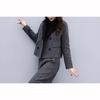 Pants Sets Two Piece Women Wool Cardigan Blazer Thick Button Wide Leg Pants Pockets Solid Casual Suits Outwear Winter