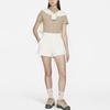 Nike Solid Color Lace-Up Brand Logo High-Waisted Shorts Women Shorts Off-White DV7915-901