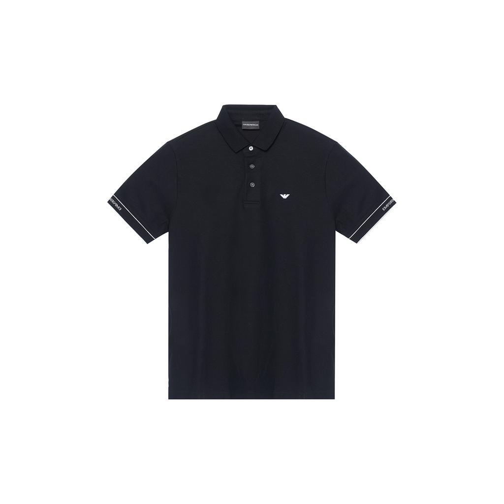 EMPORIO ARMANI Polo Shirt Men's Black With White Logo 3R1F67-1JCYZ-0092