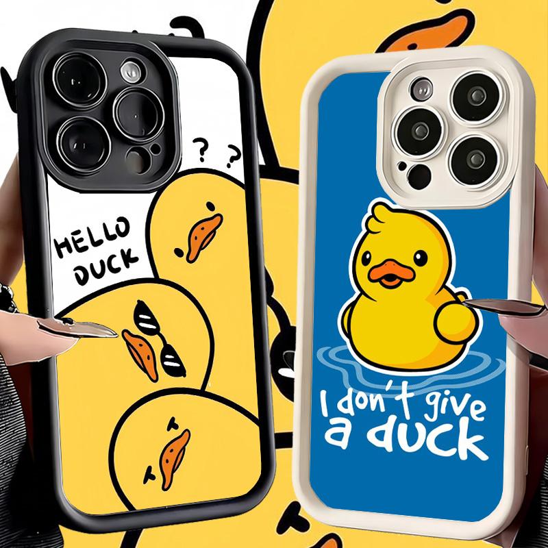 Handyhülle für iPhone 17 Air 16E 15 16 Pro Max Lustige Süße Cartoon-Ente Hülle 14 Plus 13 12 Mini Weiche Schale Silikon Fundas