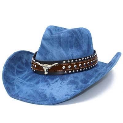 Europe, America and the West Retro Cowboy Hat Fashion Trend Bull Head Accessories Jazz Hat Simple and Cool Outdoor Sun Hat