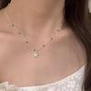 S925 Sterling Silver Zirconia Diamond Necklace for Women - Light Luxury Korean Style Clavicle Chain, Cute & High-End Fashion Accessory