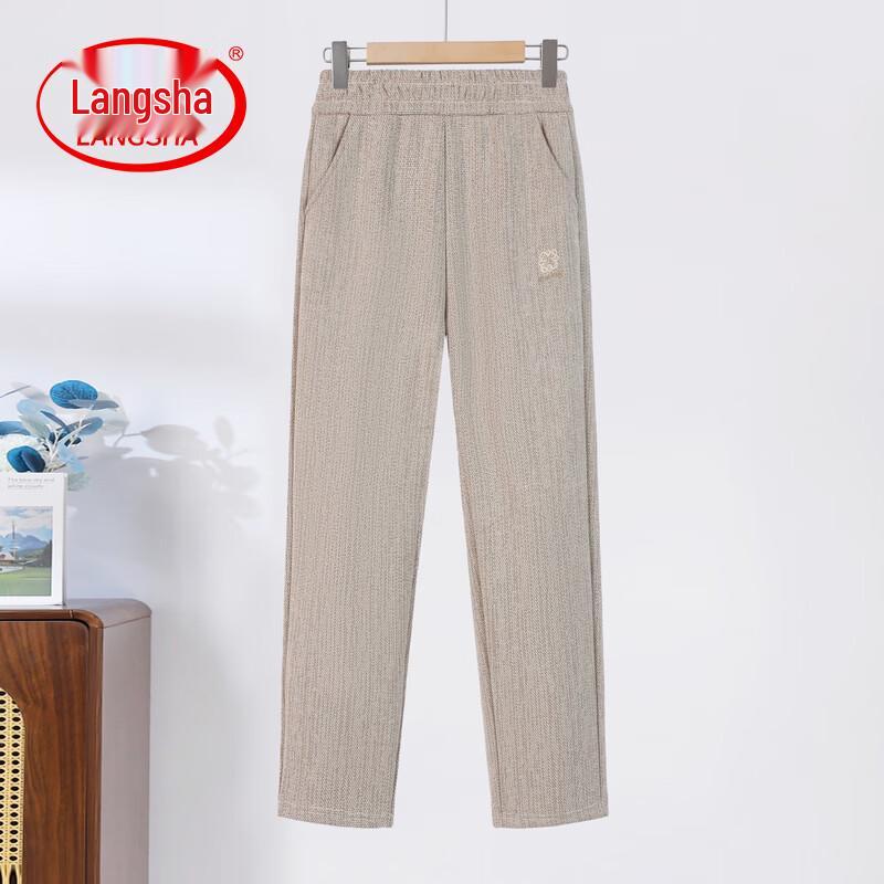 LangSha Women s Mid-Aged/Elderly Straight-Leg Pants 4XL