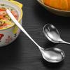 Paslanmaz Çelik Kaşık Uzun Saplı Yemek Kaşığı Pot Çorba Kepçesi Ramen Erişte Kepçe Mutfak Sofra Pişirme Gereçleri