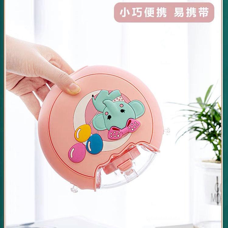 Children'S Donut Water Cup Cute Plastic Straw Cup Kindergarten Student Cartoon Colorful Kettle Rainbow Cup