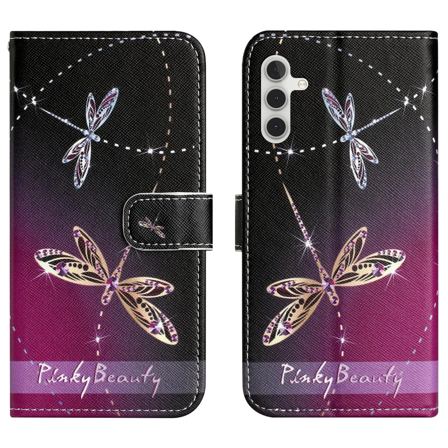 

For Samsung Galaxy A17 5G/A17 4G/A26 5G Case Pattern Print PU Leather Wallet Phone Cover Cross Texture B