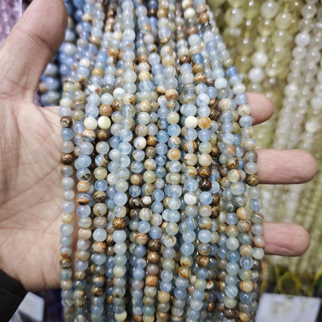 Blue Series Aquamarine & Blue Lace Agate Natural Stone Beads for DIY Jewelry