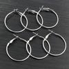 20pcs/Lot 15mm 20mm 25mm 30mm 5colors Plated Circle Round Hoop Round Big Circle Hoop Earrings DIY Women Jewelry Making