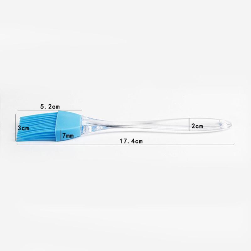 Silicone Bread Basting Brush with Transparent Handle BBQ Baking DIY Kitchen Cooking Tools