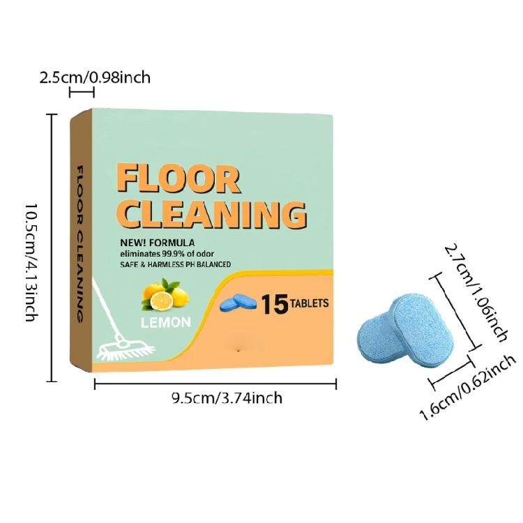 Lemon Note Floor Cleaning Product for Kitchen and Bedroom Tasks, Cleaning Portions for Household Use Each Day Daily