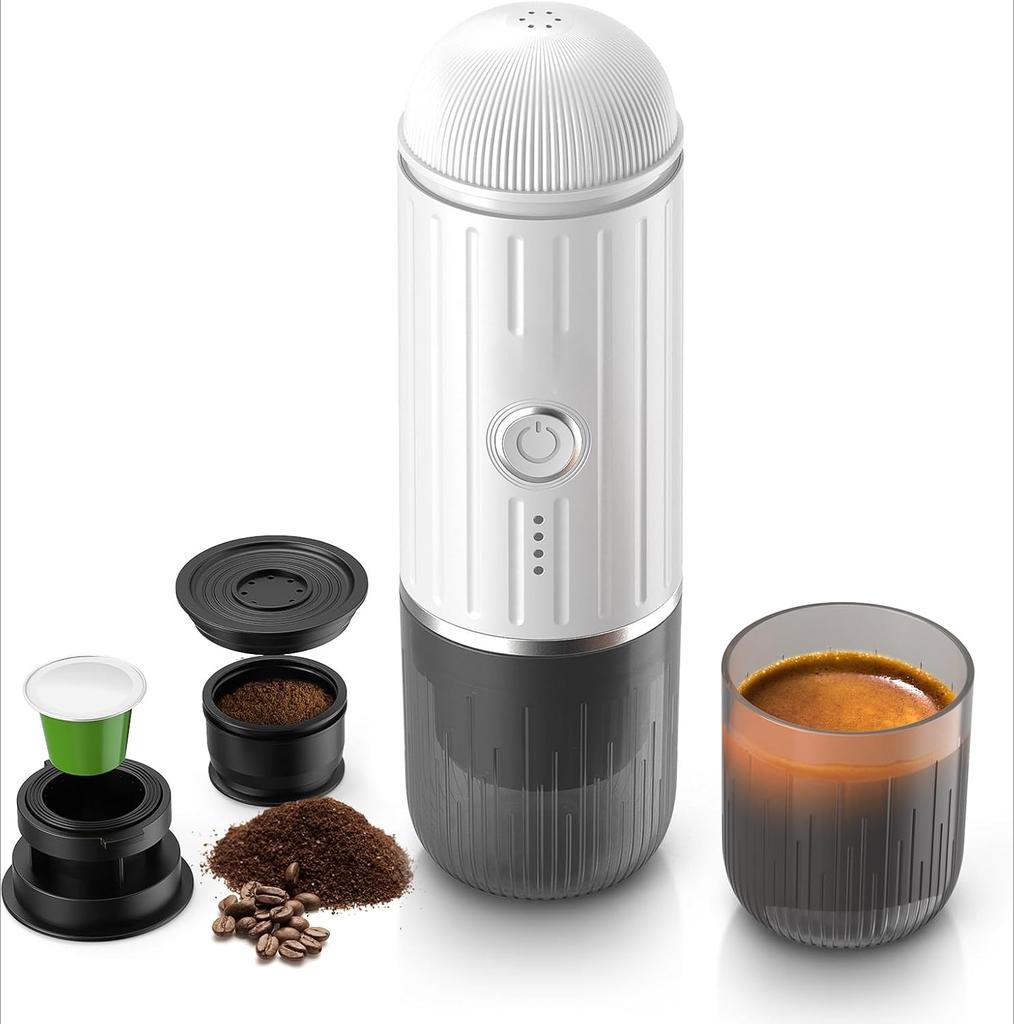 Portable Electric Espresso Coffee Maker Wireless heating 2 IN 1 Extraction Machine Support Ground Coffee and NS capsule