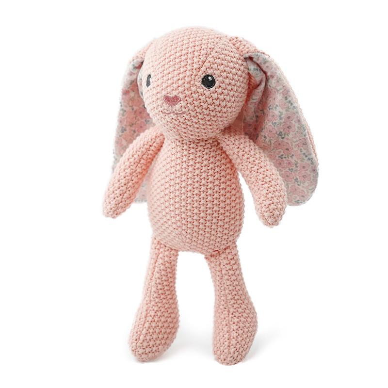 Brinquedo de Pelúcia Elefante de Tricô Para Bebê Conforto Presente Para Crianças