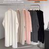 Weicher, wachsartiger Strick-Cardigan-Pullover Damen Herbst und Winter Neu Locker und dünn Fauler Stil Imitation Nerz Samt Langer Mantel
