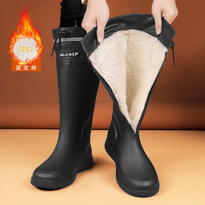 

Snow boots winter velvet warm long cotton boots fur integrated thickened large cotton shoes 39 чёрный