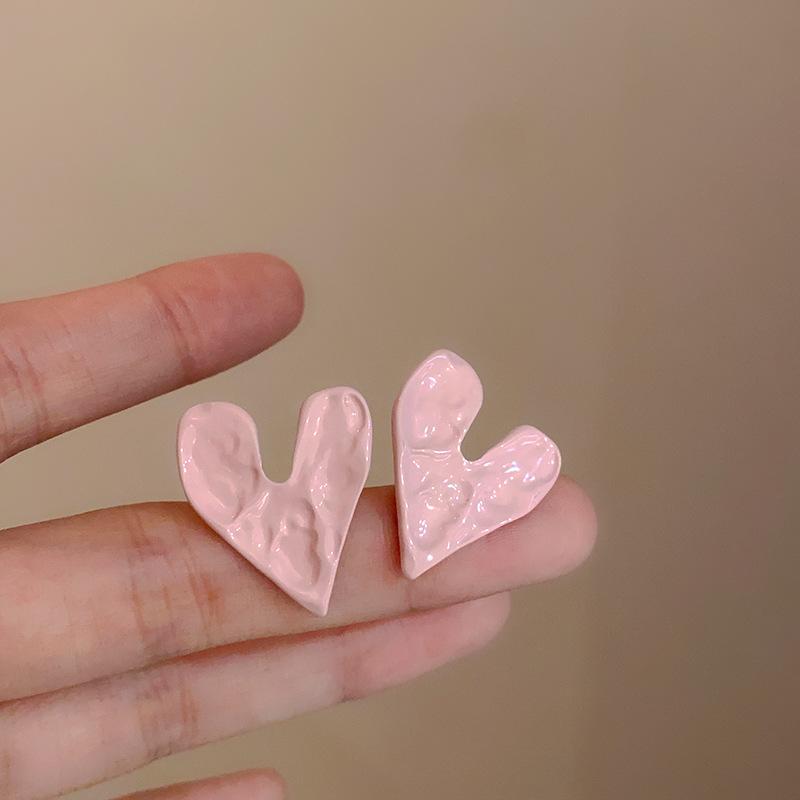 

Diamond opal flower earrings, fresh design, pink stud earrings, fashionable and sweet earrings.