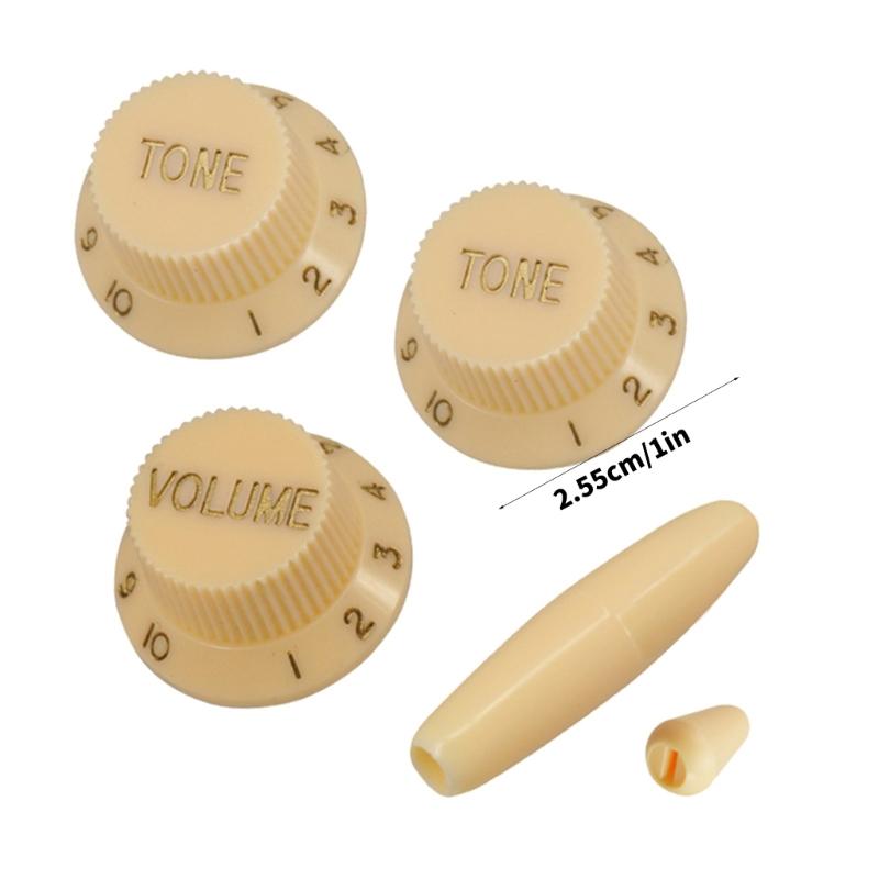 Guitar Knobs Set Potentiometer Caps Plastic Guitar Knobs Plastic Texture for Electric Guitar Volumes and Tone Controls