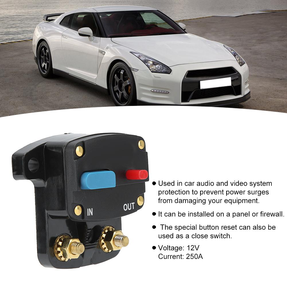12V Automatic Resettable Circuit Breaker Recovery Fuse Reset Button for Car Audio 150A