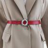 Ladies Slim Leather Waist Belt With Alloy Clasp For Modern Casual And Work Looks