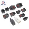 Inlet Plug Pin Connector 3 Pin IEC320 C14 Electrical Socket LED 250V Rocker Switch Brass 10A Fuse Computer Mount Accessories