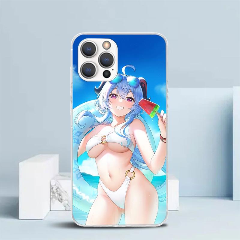 Genshin Impact Hentai Sexy Girl Phone Case For IPhone 16 17 Air 16E 15 14 Plus 13 Mini 12 11 Pro Max 7 8 + SE 2020 Soft TPU Back