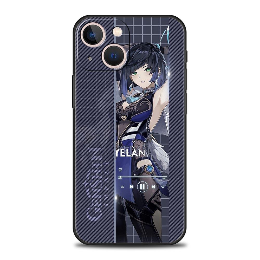 Genshin Impact Game Role For iPhone 11 12 13 15 14 Pro Max Phone Case X XR XS 7 8 Plus SE 2020 Luxury Black Soft Cover Funda