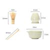 4Pcs Japanese Matcha Set Bamboo Whisk Teaspoon Ceramic Bowl Tranditional Tea Set Home Tea-Making Tools Accessories Birthday Gift