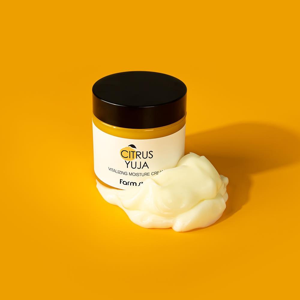 Farmstay Citrus Yuja Vitalizing Moisture Cream Brightening Hydrating 80ml