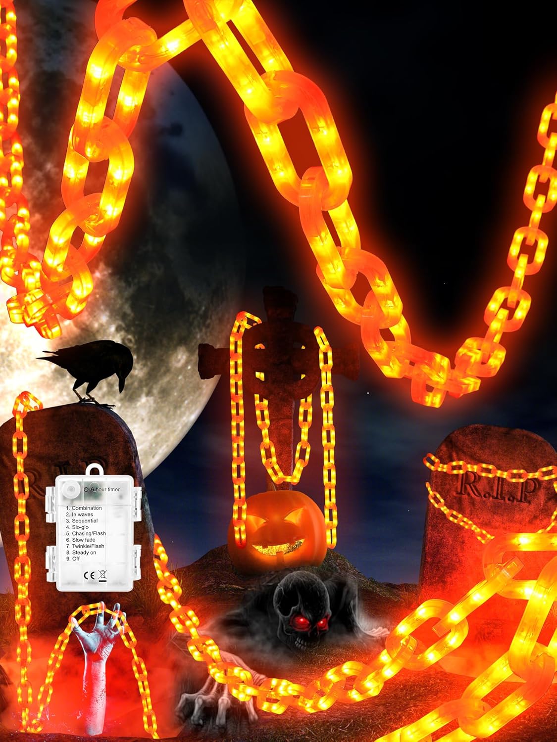 Halloween Decorations Battery String Light Plastic