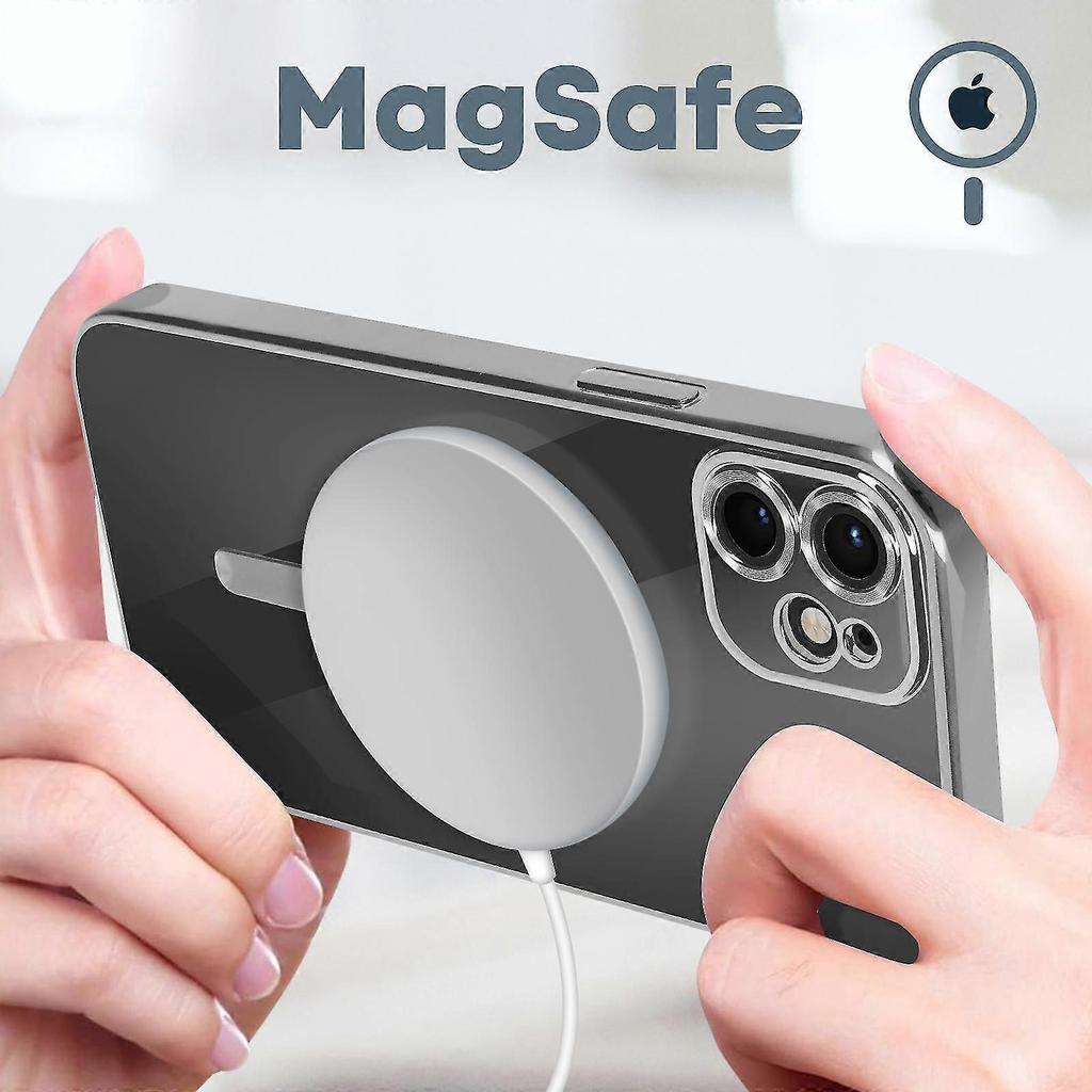 MagSafe Case for iPhone 11 - Silicone Camera Protection, Contoured Chrome Silver