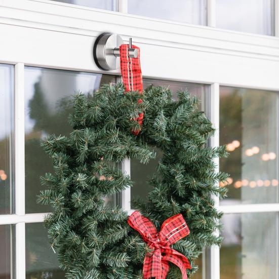 Yousheng 2 ks přísavkových háčků na dveře na věnce, sprchové, vodotěsné, dekorativní kruhový háček, bez vrtání, držák na ručníky na vchodové dveře, skleněná okna, koupelna