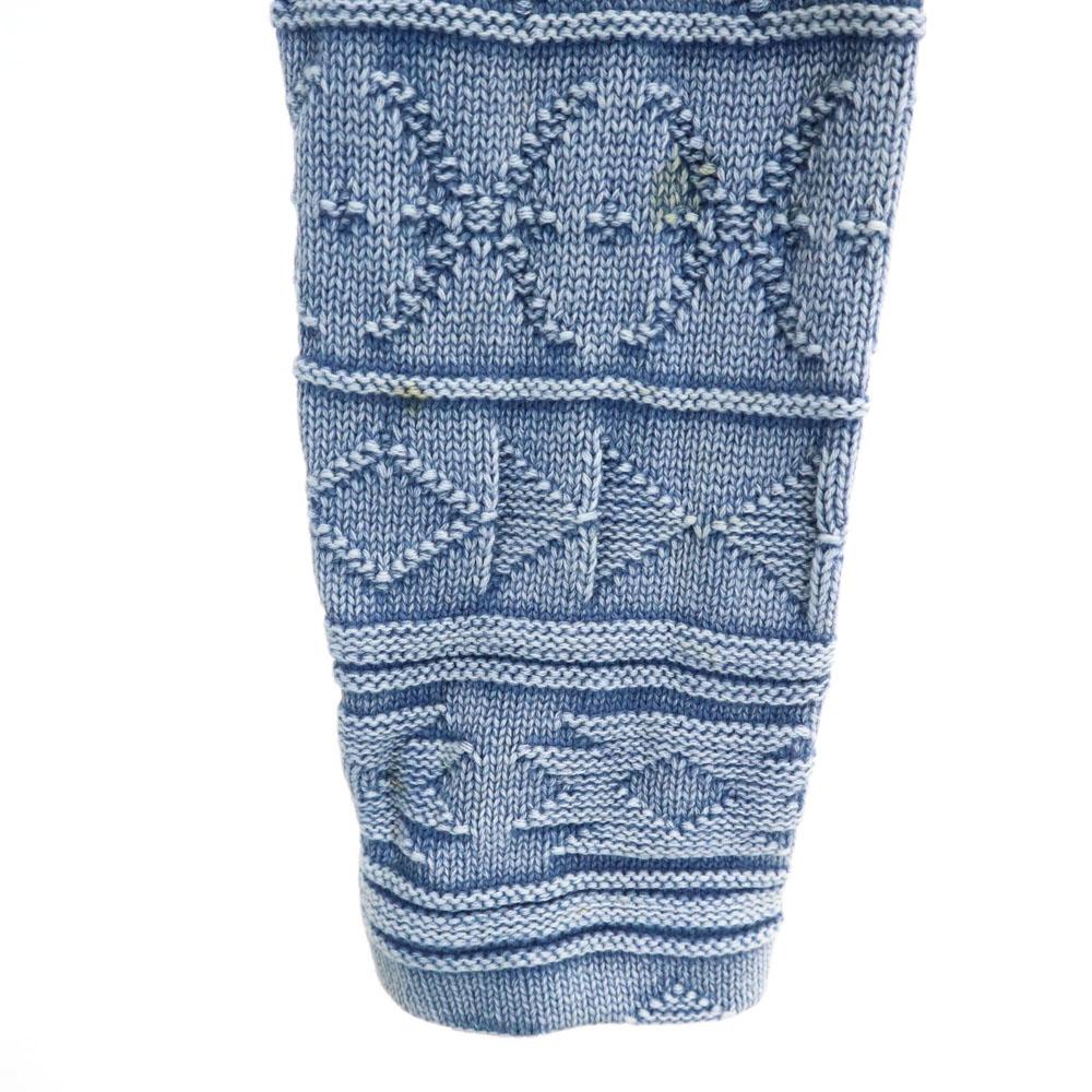 1PIU1UGUALE3 RELAX Long Sleeve Blasting Zip Hoodie S Blue Men's Used