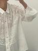 Floral Pattern Button Front Blouse, Casual Long Sleeve Blouse For Spring & Fall, Women's Clothing
