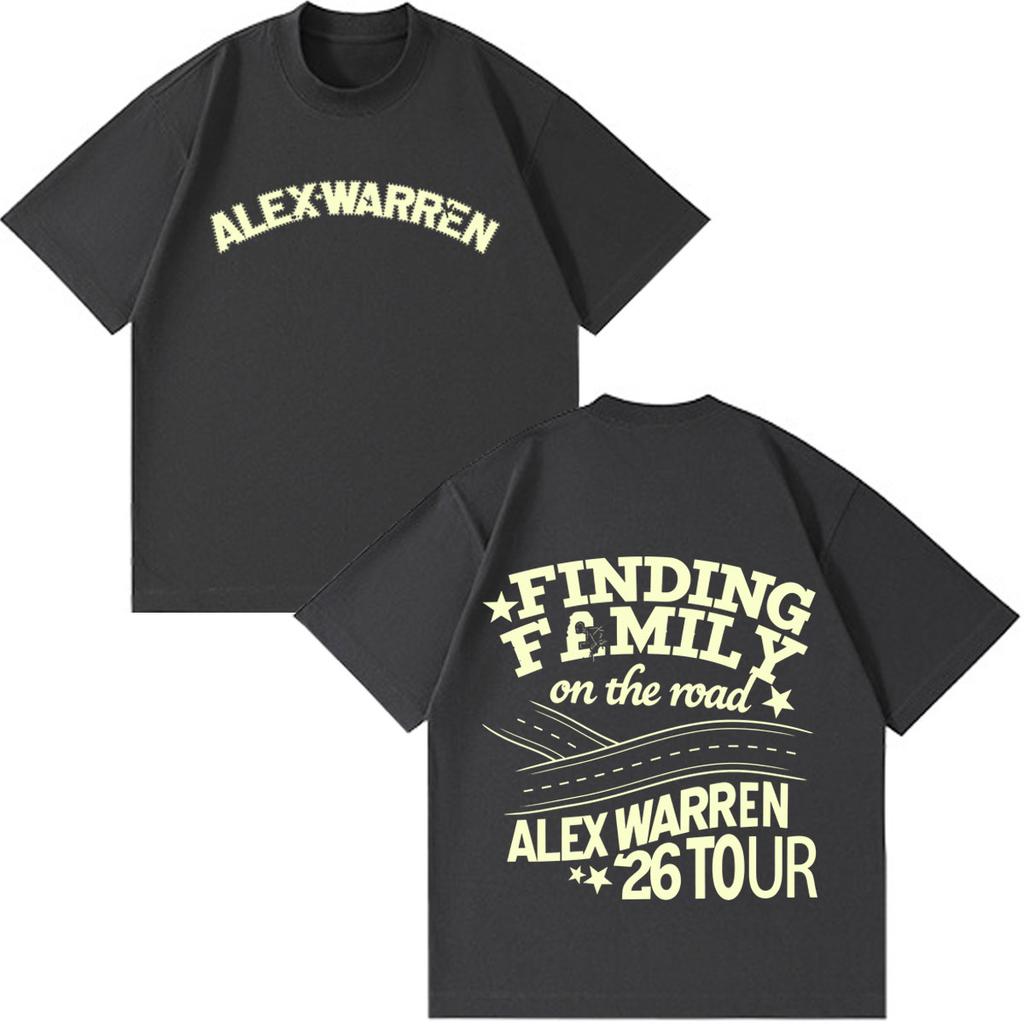 Singer Alex Warren 2026 Tour Print Tshirt Unisex Unisex Fashion Clothing Tshirt Summer Cotton Loose Casual Oversized Male Tshirts