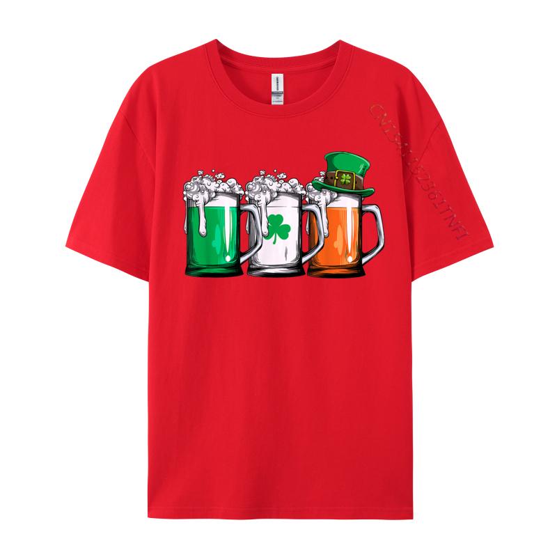Irish Beer Ireland Flag St Patricks Day Leprechaun Printed Group Unisexs Top TShirts 2024 Hot Sale Fall Camisa Cotton Tops