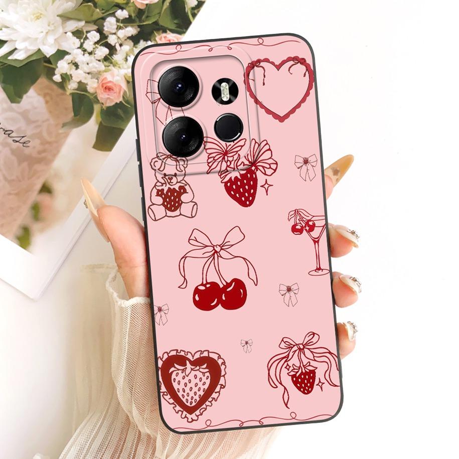 

Case For Tecno Spark Go 2023 Cover Cute Cartoon Cat Bowknot Soft Candy Silicone Funda For Tecno Pop 7 7Pro Pop7 BF6 BF7 TPU Capa Tecno Pop 7 Pro