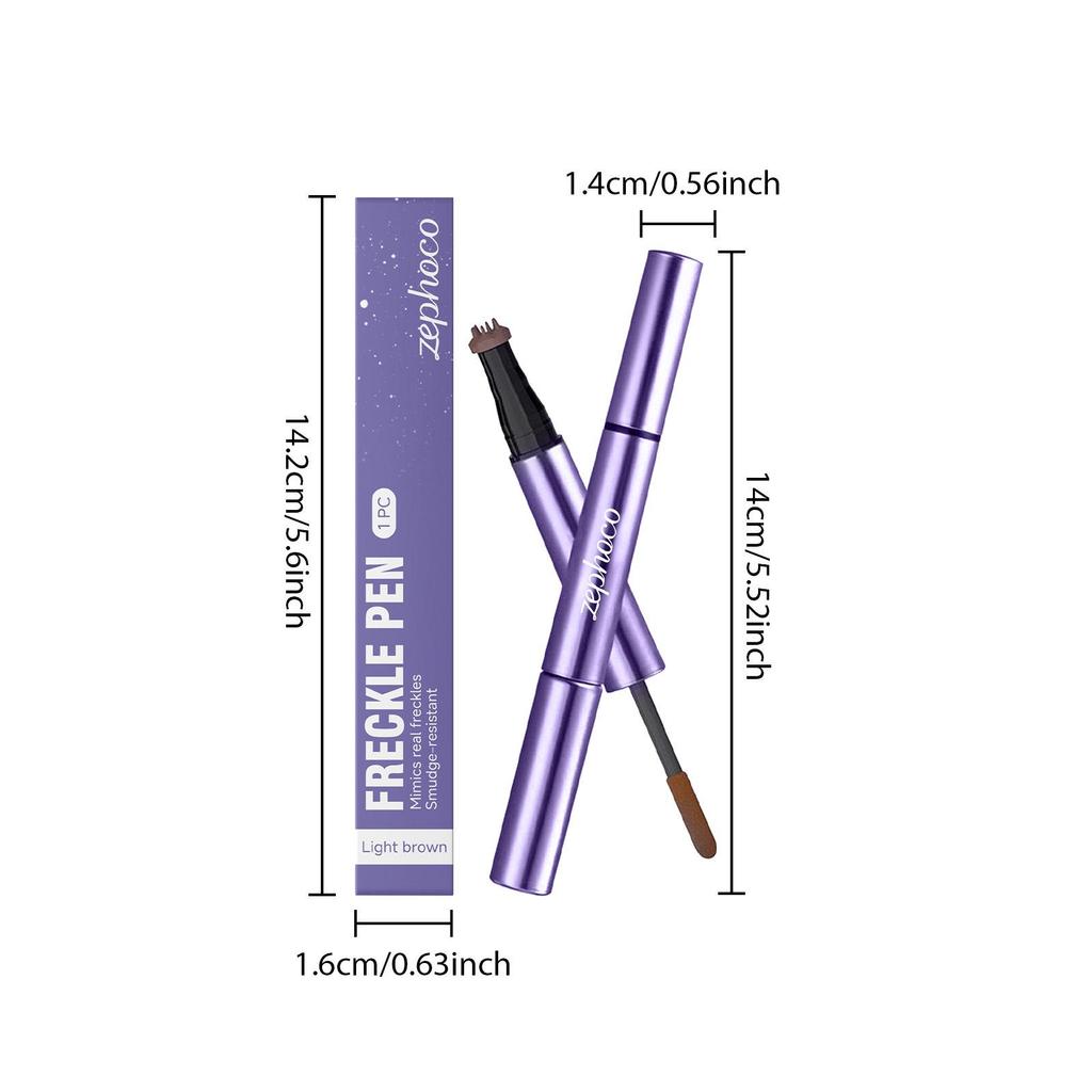 Zephoco Light Brown Freckle Pen: Smooth application, excellent color payoff for natural faux freckles.