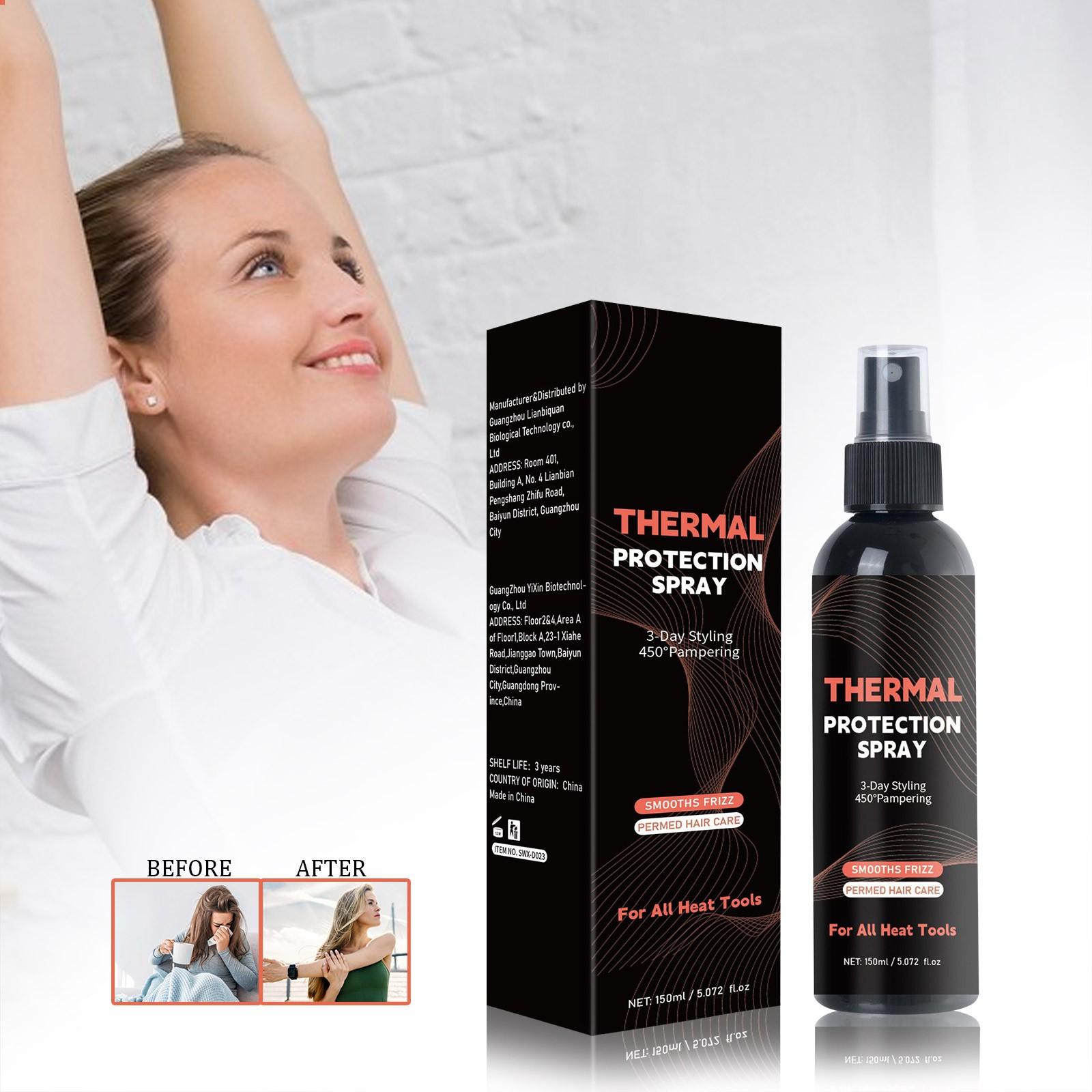 

Спрей для волос Heat Spray 150 мл Perm Care Spray Frizz Smoothing Hair Spray1 шт One Size белый