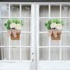 Spring And Summer White Hydrangea Flower Basket Door Hanging Cream Hydrangea Simulation Flower Window Hanging Home Decoration