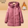 Women's Warm Winter Cotton Jacket with Removable Fur Collar