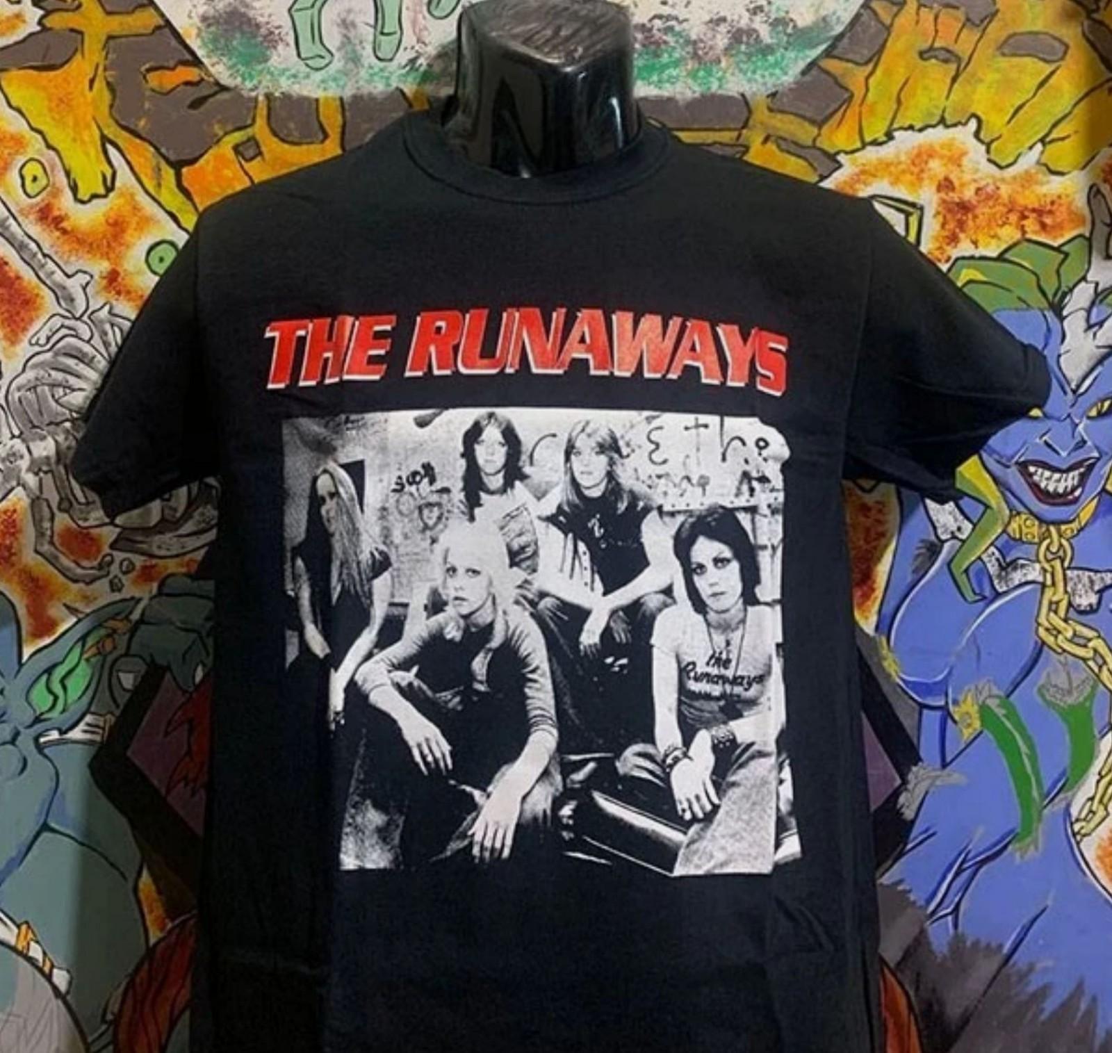 Винтажная черная футболка группы The Runaways с коротким рукавом, унисекс, все размеры XXL