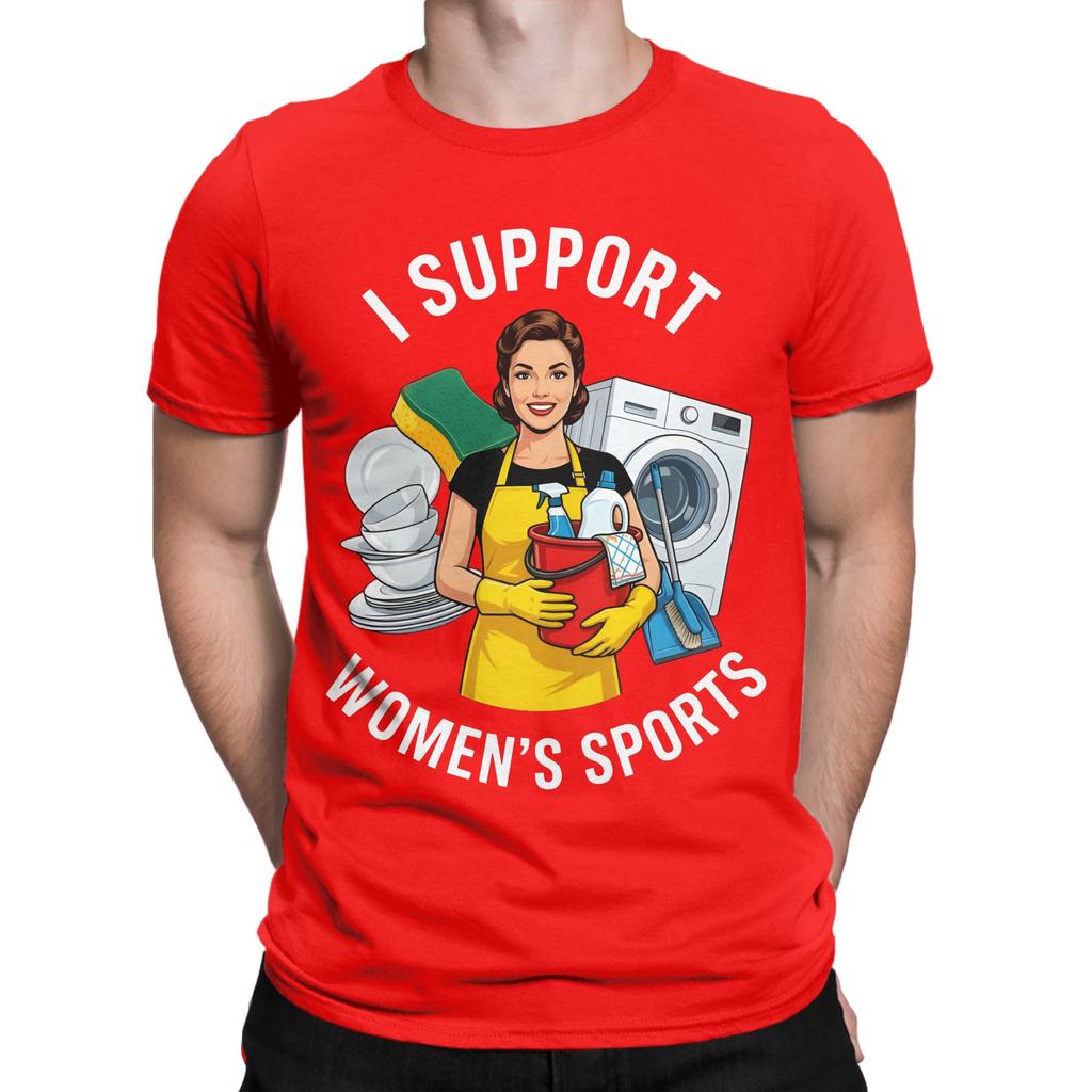 Unisexs TShirt I Support Unisexs Sports Vintage Pure Cotton Tees Short Sleeve Funny Cleaning Lady T Shirts O Neck Clothes Summer