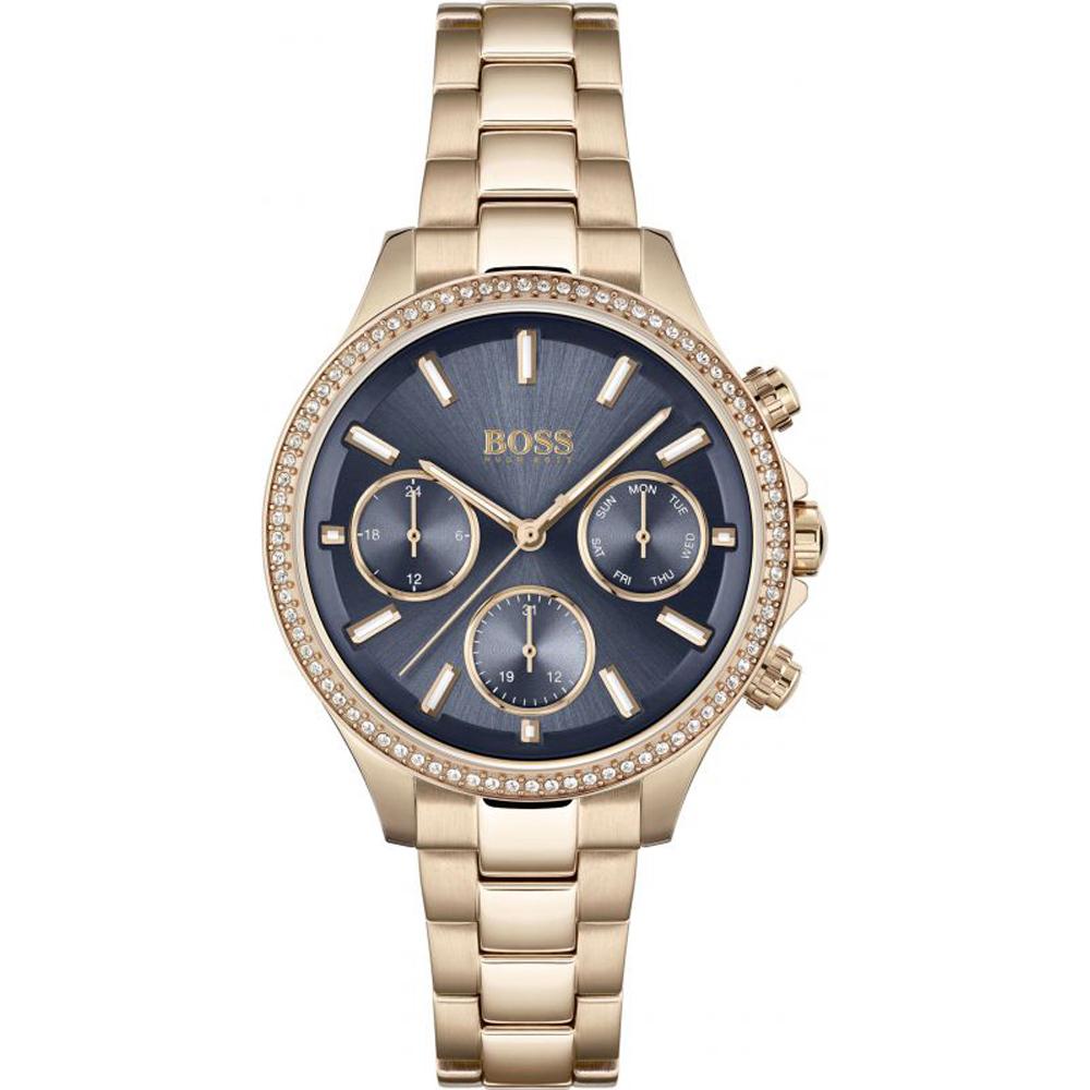 BOSS Hera Black Dial Rose Gold Metal Ladies  Quartz Watch 1502566 чёрный