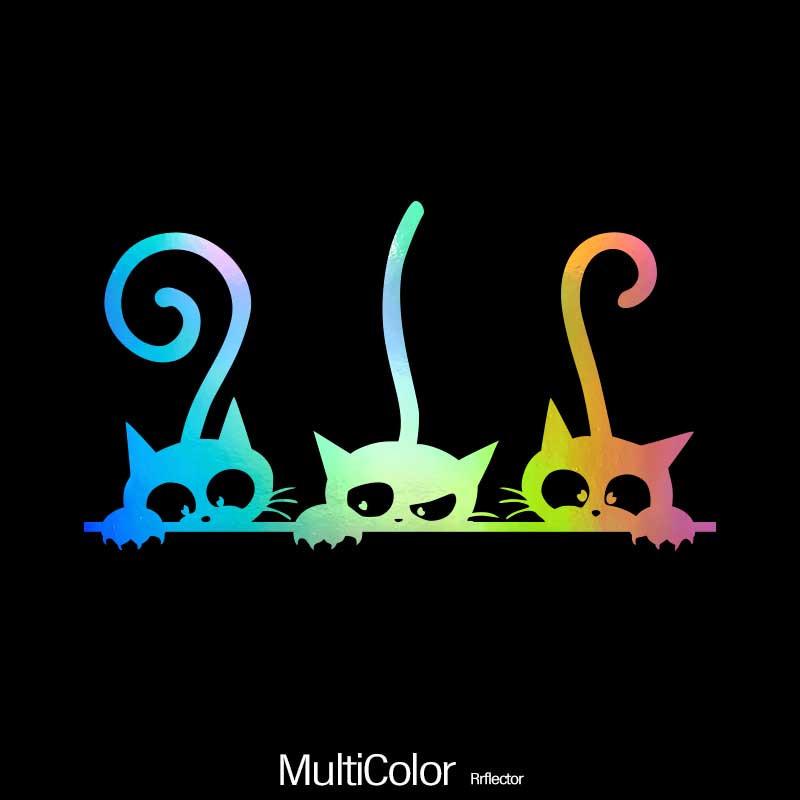 Lovely Cats Family Car Stickers Cartoon Animal Auto Accessories Bumper Rear Windshield Decoration Waterproof Vinyl Decals