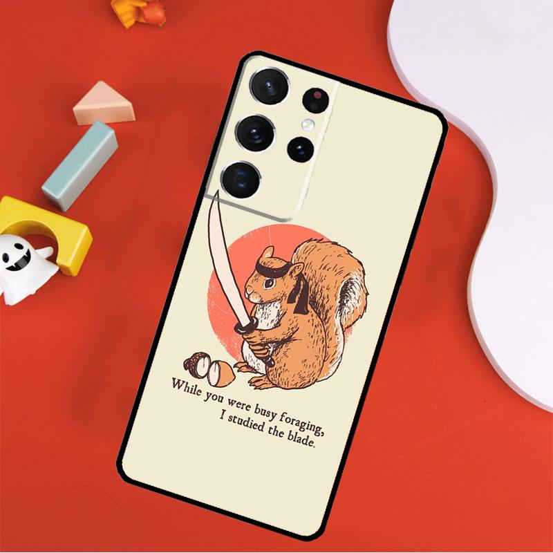 Cute Animal Squirrel Phone Case For Samsung Galaxy S25 Ultra S24 Ultra S9 S10 S20 S21 S22 S23 Plus S24 FE Cover