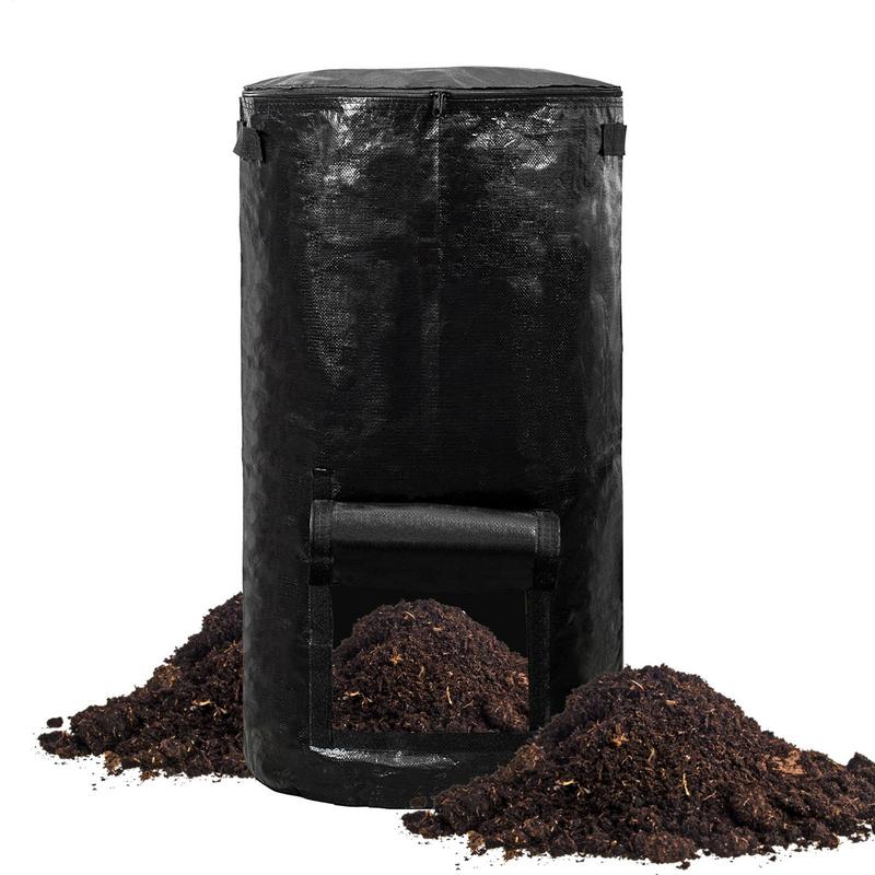 Flodable Garden Yard Compost Bag With Lid Organic Ferment Waste Sacks Composter 34 Gallon Organic Ferment Waste Collector United States