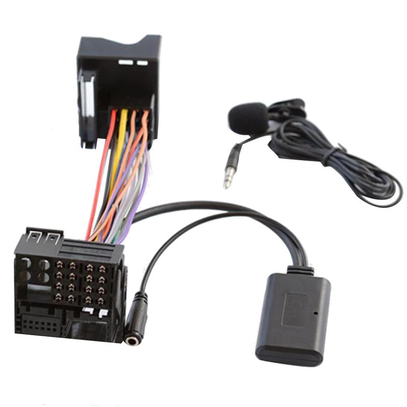 QM-For OPEL CD30 Mp3 CDC40 CD70 DVD90 Headunit tall Full Harness Plug Microphone Handsfree Bluetooth 5.0 AUX Adapter