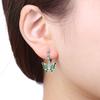 925 Silver Purple Butterfly Insect Drop Earrings Women Earrings Charm Trendy Jewelry Wedding Anniversary Gifts