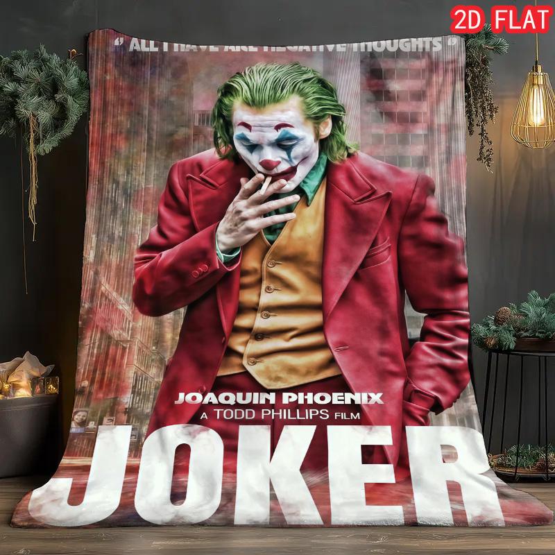 

Joker Movie Scene Printed Blanket Soft Flannel Warm Cozy Throw for Bedroom Sofa Home Decor Gift for Movie Lovers 75x90cm