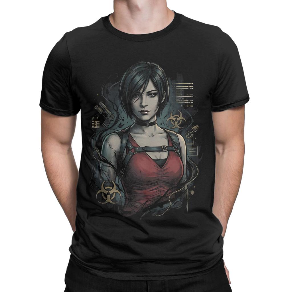Streetwear Ada Wong Grunge Horror Tshirts Unisex Oneck Short Sleeve Top Tee Cotton Summer Top Tee